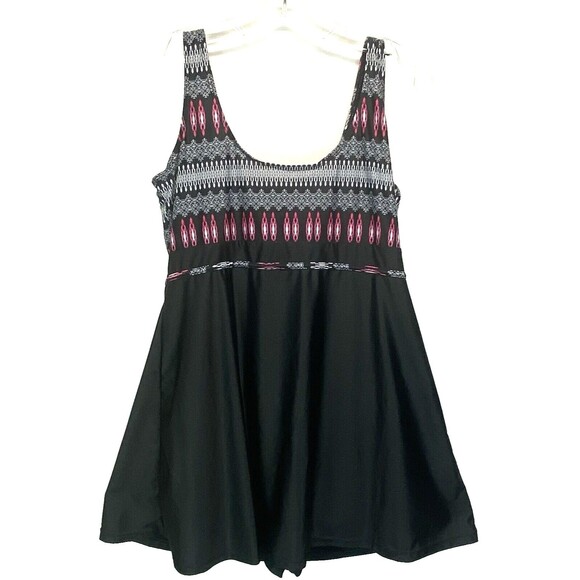 DANIFY Plus Size Swimsuit One Piece Size 52 Black Skirt Style XXL Stretch - Picture 5 of 6